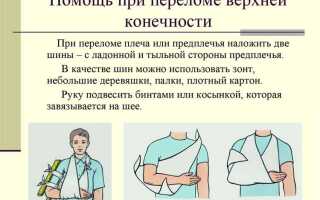 Как оказывается первая помощь при переломах пдд