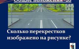 Сколько перекрестков изображено на рисунке