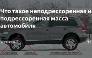 Неподрессоренная масса автомобиля что это такое