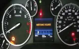 Maint reqd toyota как сбросить