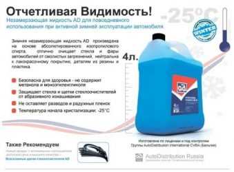 Какие компоненты входят в состав незамерзайки и их назначение