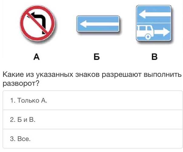 Где искать разрешающие разворот знаки на перекрестках
