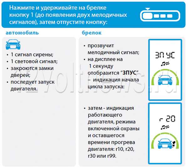 Настройка времени прогрева двигателя перед автозапуском