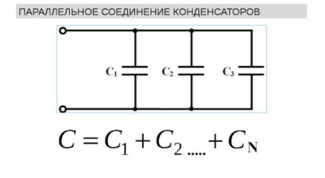 Пошаговый алгоритм расчета емкости для трех и более конденсаторов